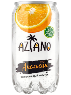 Напиток Aziano со вкусом апельсина газированный, 350мл