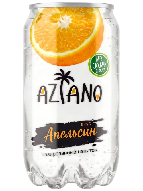Напиток Aziano со вкусом апельсина газированный, 350мл