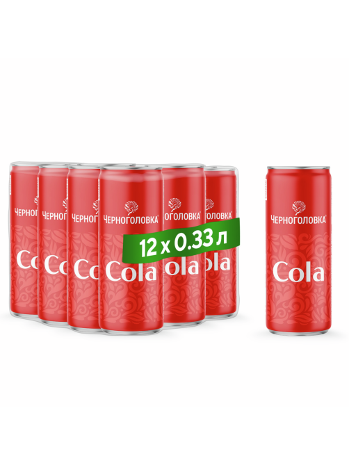 Напиток Черноголовка Cola сильногазированный, 330мл