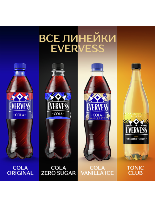 Напиток Evervess Cola Vanilla Ice вкус Ванильное мороженое газированный, 500мл