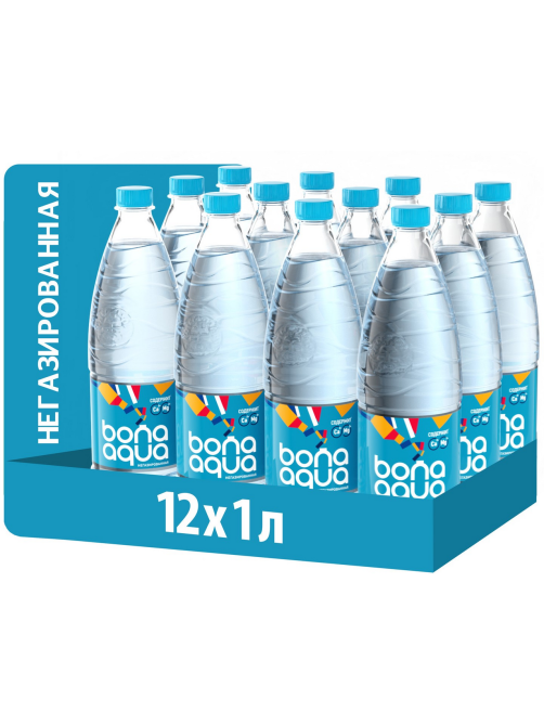 Вода BonaAqua питьевая негазированная, 1л