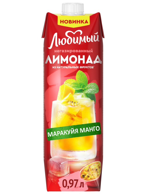 Напиток сокосодержащий Любимый Лимонад маракуйя и манго, 970мл