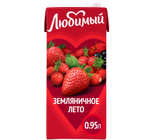 Напиток сокосодержащий Любимый Земляничное лето, 950мл