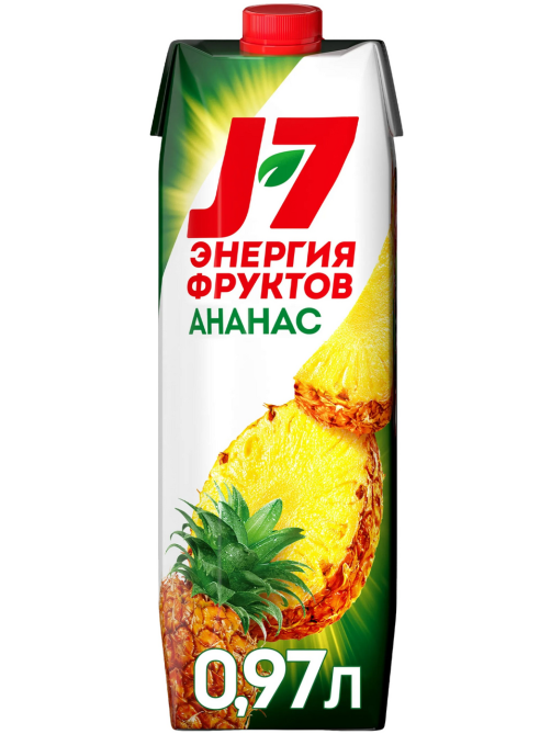Нектар J7 Энергия Фруктов ананасовый с мякотью, 970мл