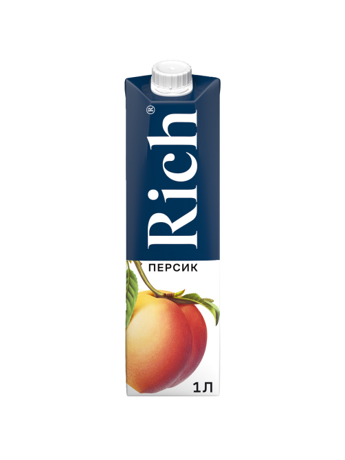 Нектар Rich персиковый с мякотью, 1л