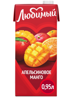 Напиток сокосодержащий Любимый Апельсиновое манго, 950мл