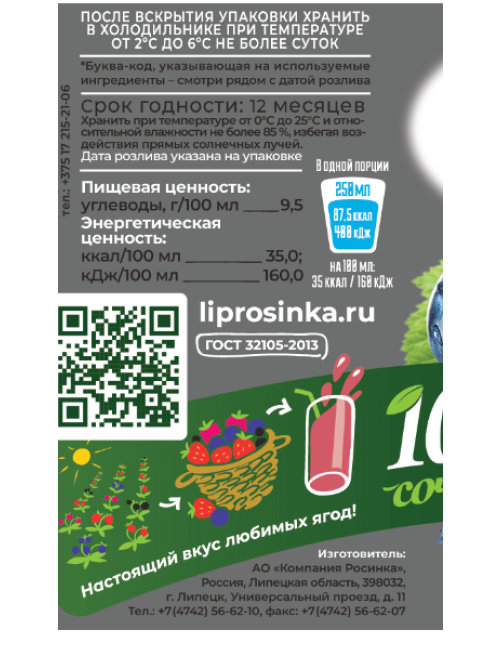 Напиток сокосодержащий Фрутмотив Лесные ягоды, 500мл