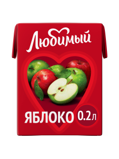 Напиток сокосодержащий Любимый яблочный, 200мл
