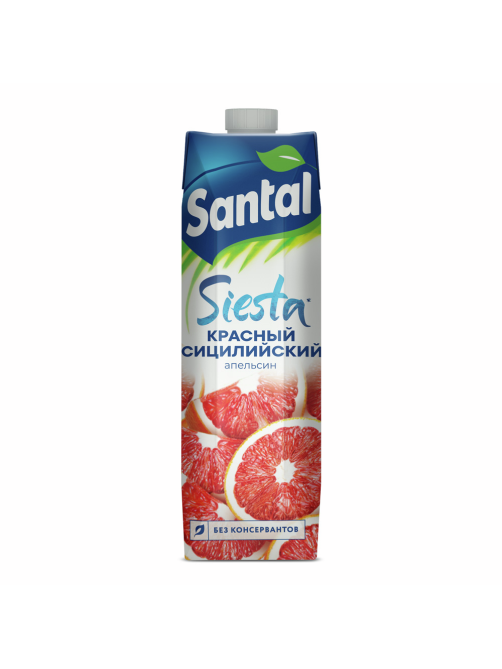 Напиток сокосодержащий Santal Siesta Красный сицилийский апельсин, 1л