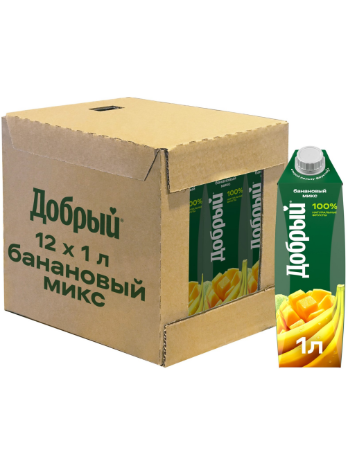 Напиток сокосодержащий Добрый Банановый микс, 1л
