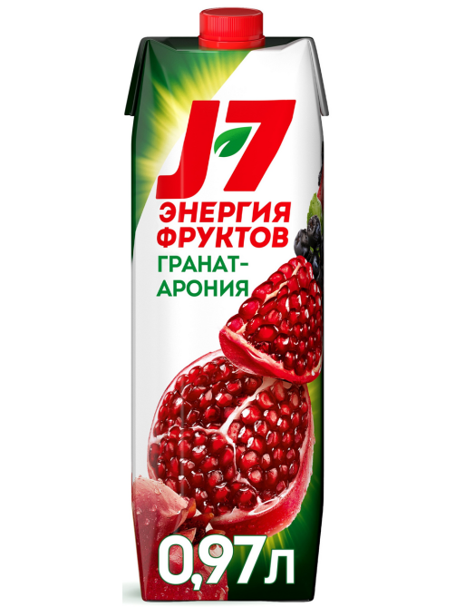Нектар J7 Энергия Фруктов гранат и арония, 970мл