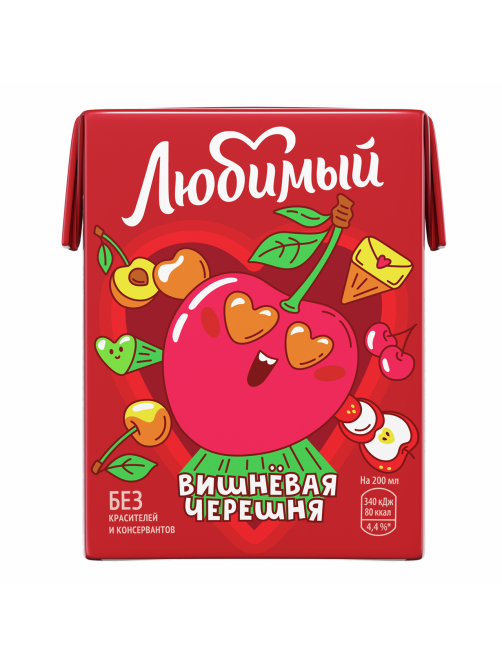 Напиток сокосодержащий Любимый Вишневая черешня, 200мл