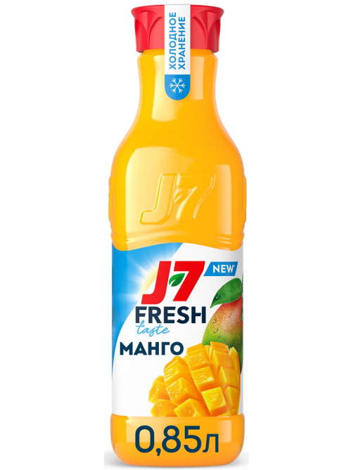 Нектар J7 Fresh Taste манговый с мякотью, 850г