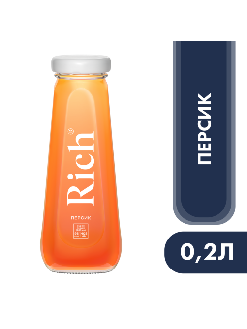 Нектар Rich персиковый с мякотью, 200мл