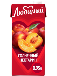 Нектар Любимый Солнечный нектарин с мякотью, 950мл