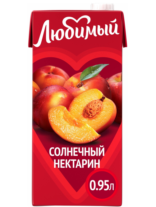 Нектар Любимый Солнечный нектарин с мякотью, 950мл