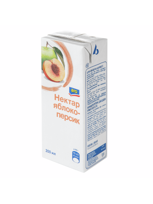 aro Нектар яблоко и персик, 200мл