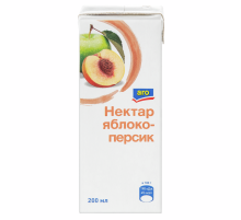 aro Нектар яблоко и персик, 200мл