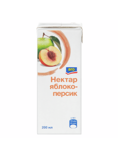 aro Нектар яблоко и персик, 200мл