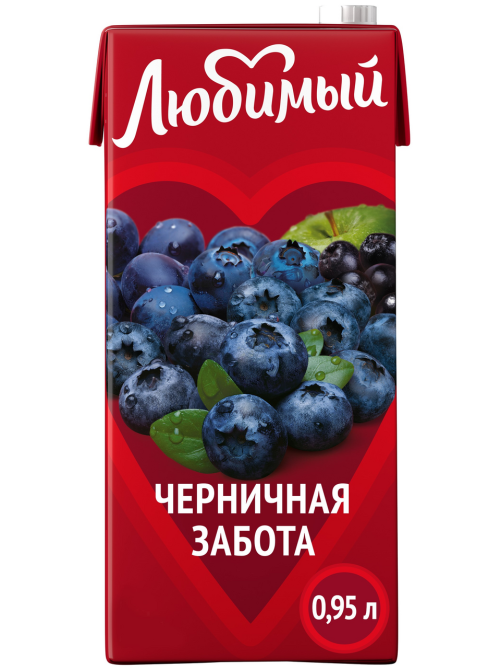 Напиток сокосодержащий Любимый Черничная забота, 950мл