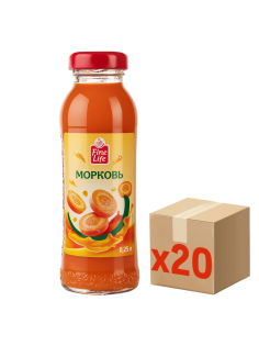 Fine Life Нектар морковный с мякотью, 250мл x 20 шт