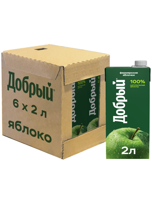 Нектар Добрый Фермерские яблочки, 2л