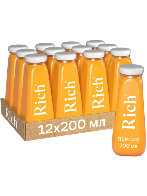 Нектар Rich персиковый с мякотью, 200мл