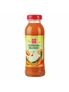 Fine Life Нектар морковь и яблоко с мякотью, 250мл