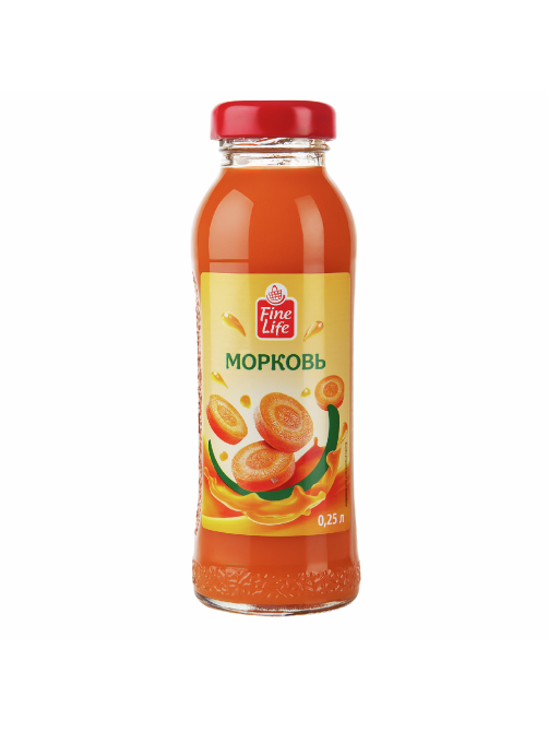 Fine Life Нектар морковный с мякотью, 250мл