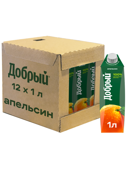 Нектар Добрый апельсиновый с мякотью, 1л