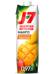 Нектар J7 Энергия Фруктов манговый с мякотью, 970мл