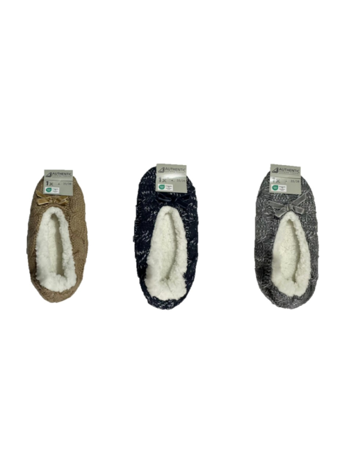 Тапочки-носки женские Authentic вязаные, размеры: 35-42