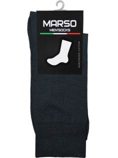 Носки мужские Marso Гладь НММ-0001 хлопок-полиамид черные, 39-41