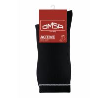 Носки мужские Omsa Active 115 Высокие полоска хлопок 75% черные размер 45-47