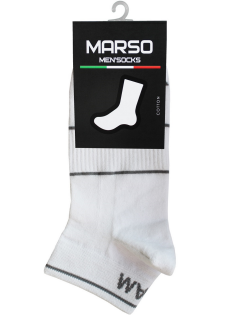 Носки мужские Marso НМC-0002 хлопок-полиамид белые, 39-41