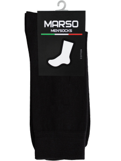 Носки мужские Marso Гладь НМГ-0091 хлопок-полиамид черные, 39-41