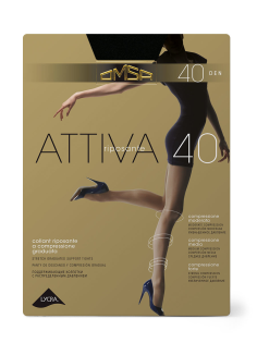 Колготки женские Omsa Attiva 40 den черные, размер 4