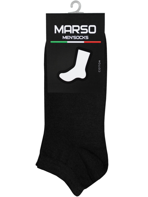 Носки мужские Marso НМГ-0110 укороченные хлопок-полиамид черные, 39-41