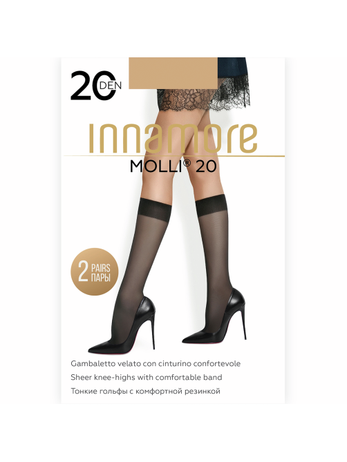 Гольфы женские Innamore Molli 20 Den цвет Nero 2 пары