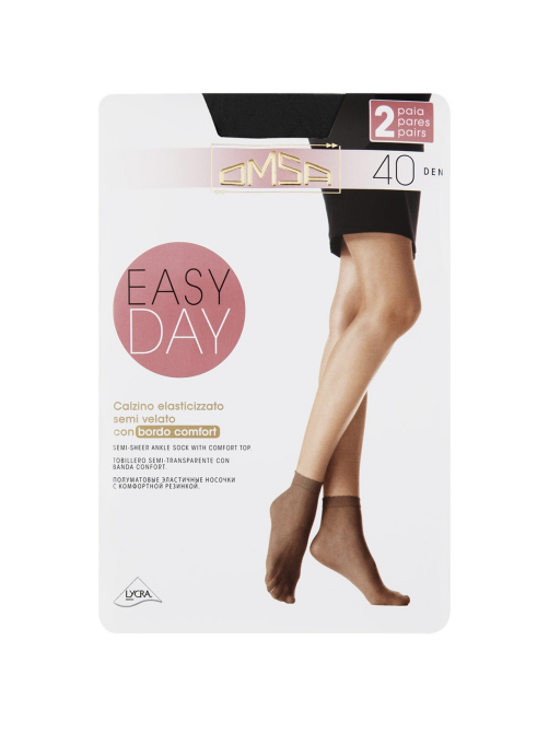 Носки женские Omsa Calzino Easy Day 40 den черные 2 пары