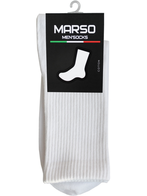 Носки мужские Marso Sport НМC-0001 хлопок-полиамид белые, 42-44