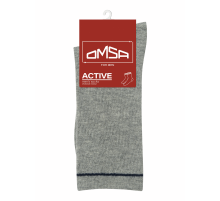 Носки мужские Omsa Active 115 Высокие полоска хлопок 75% серый меланж размер 45-47