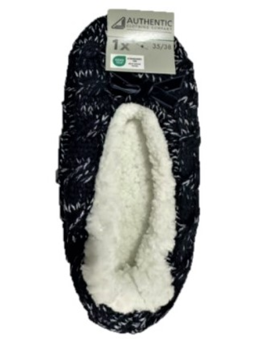 Тапочки-носки женские Authentic вязаные, размеры: 35-42