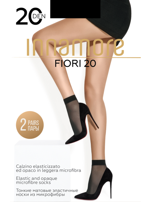 Носки женские Innamore Fiori 20 den Nero one size