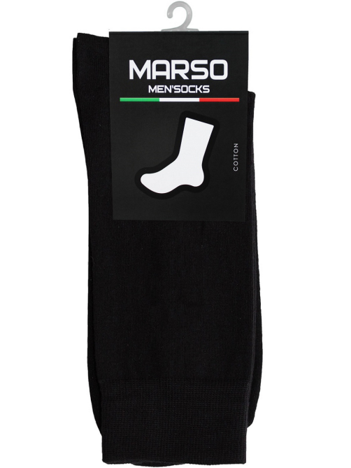 Носки мужские Marso Гладь НМГ-0091 хлопок-полиамид черные, 42-44