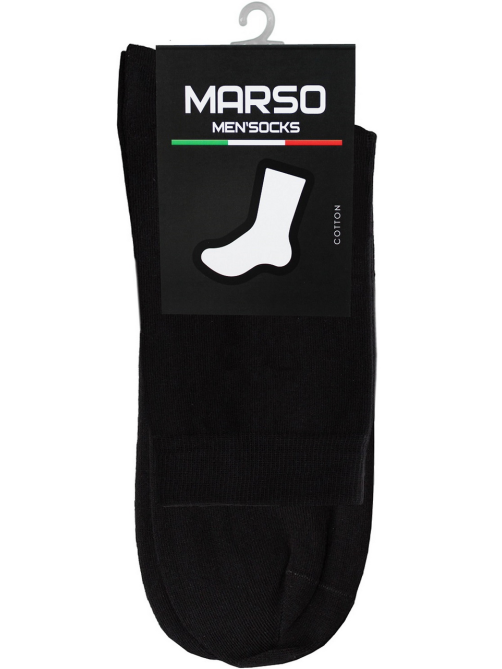 Носки мужские Marso Паголенок НМГ-0053 хлопок-полиамид черные, 42-44