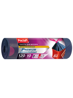 Мешки для мусора Paclan Premium с тесьмой 70 х 100см, 120л х 10шт