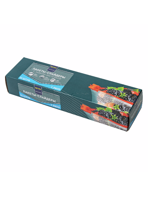 METRO PROFESSIONAL Пакет для пищевых продуктов со слайдером 18 x 22см, 1л х 15шт