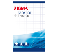 SIGMA Блокноты на спирали А7 в клетку белые 40 листов, 10шт
