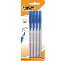 Ручка шариковая BIC классическая тонкое письмо синяя 0.7мм, 4шт